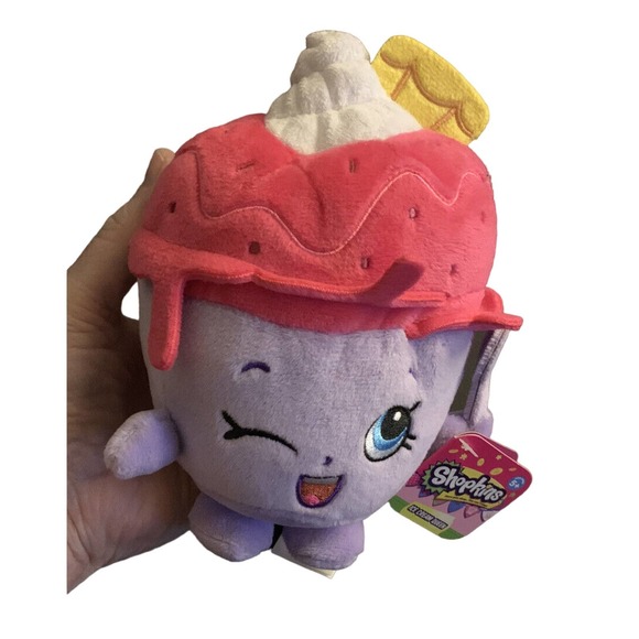 Ice Cream Queen 6" Plush Toy Purple Pink 5+ NWT Just Play Moose Shopkins 2016 - Picture 6 of 6